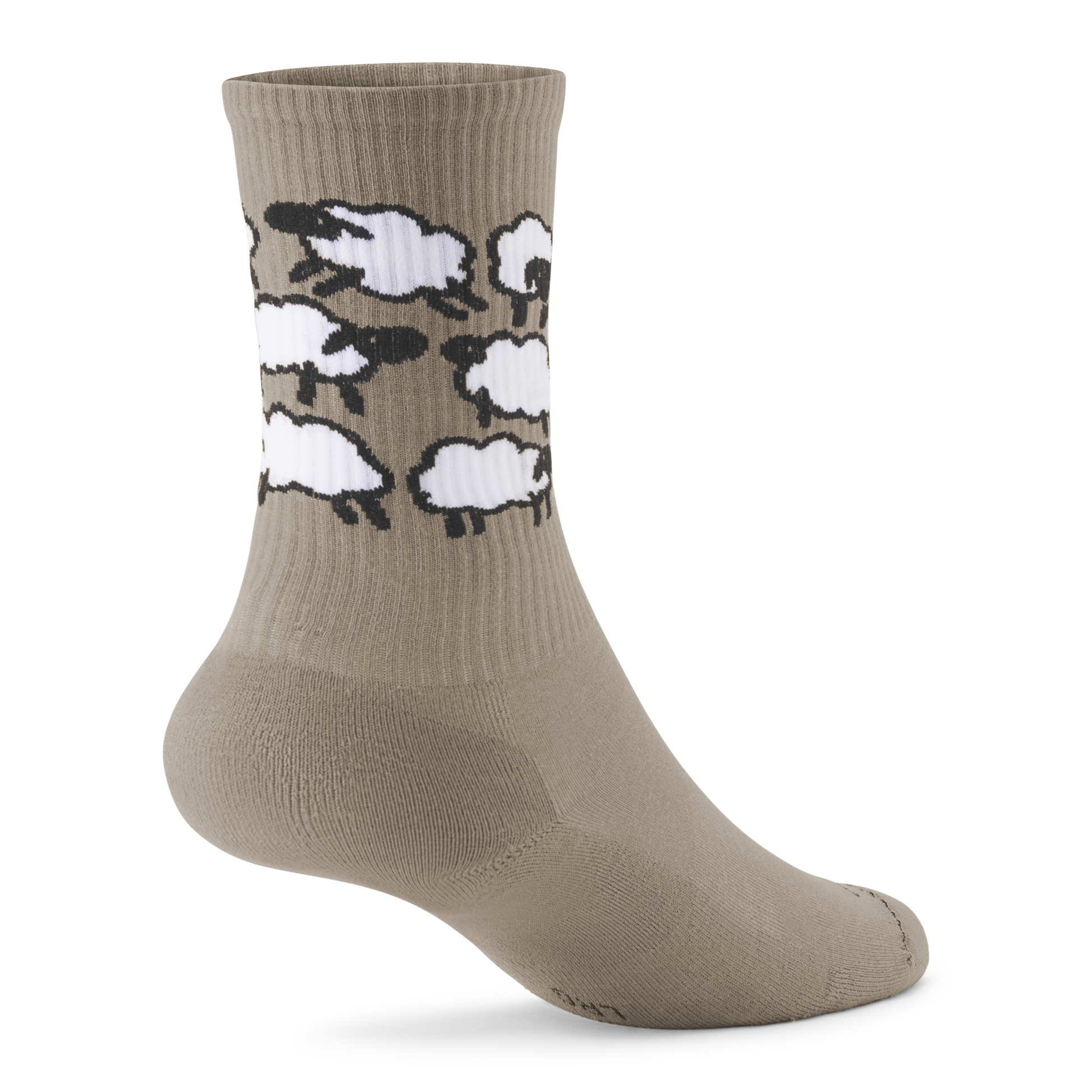 Anytime Crew Sock - Rugged Beige, Blizzard (Natural Black Sole)